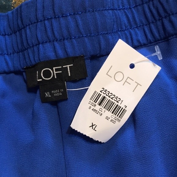 Loft ladies deep blue elastic waist casual shorts size XL flowy lightweight cute - Picture 9 of 10